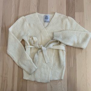 Urban outfitters wrap sweater in ivory